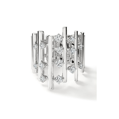 Hearts on Fire Barre Multi-Row Diamond Fashion Ring UU2902 : 0.70 : 4.00 : 18KR : GH/VS