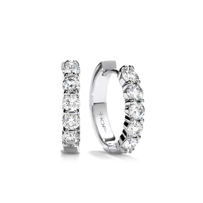 Hearts on Fire Small Mini Hoop Earrings HFESH301858W