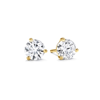 Hearts on Fire Three-Prong Stud Earrings 3SIE00508Y