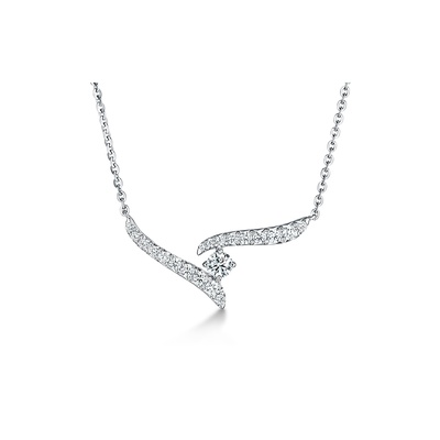 Hearts On Fire Vela Crossover Pendant UU2646 : 1.00 : 18 : 18KW : GH/VS"