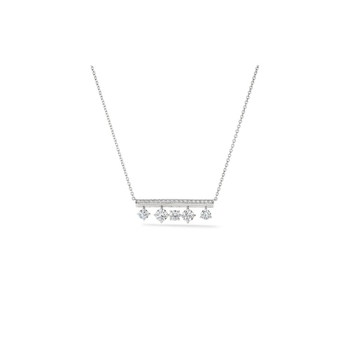 Hearts on Fire Barre Floating Diamond Pavé Pendant Necklace UU2839 : 1.25 : 20 : 18KY : GH/VS