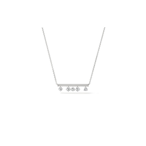 Hearts on Fire Barre Floating Diamond Pendant Necklace UUUU2838 : 0.45 : 20 : 18KY : GH/VS