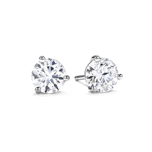 Hearts on Fire Three-Prong Stud Earrings 3SIE0040PL thumbnail 1