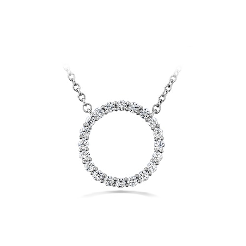 Hearts on Fire Signature Circle Pendant HFPSIGC00408W thumbnail 1