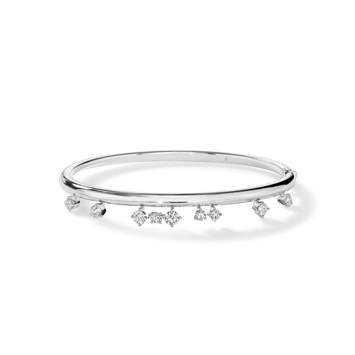 Hearts on Fire Barre Floating Diamond Bangle UU2834 : 1.00 : 5648 : 18KW : GH/VS