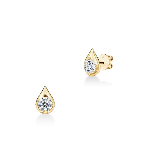 Hearts on Fire LU Droplet Studs Earrings UU2829 : 0.60 : : 18KY : IJ/VS