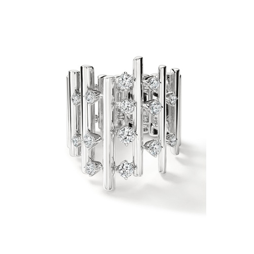 Hearts on Fire Barre Multi-Row Diamond Fashion Ring UU2902 : 0.70 : 6.50 : 18KW : GH/VS