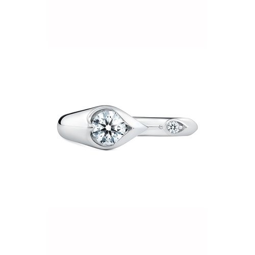 Hearts on Fire LU Open Droplet Ring UU2893 : 0.50 : 6.50 : 18KW : IJ/VS