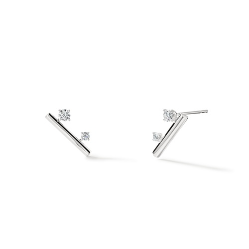Barre Floating Diamond Climber Earrings