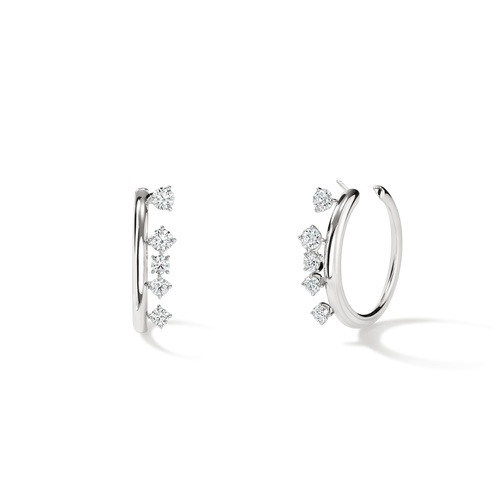 Barre Floating Diamond Small Hoops