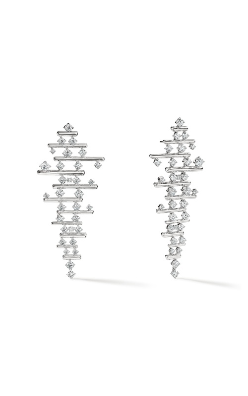 Hearts on Fire Barre Multi-Row Drop Earrings UU2881 : 6.75 :  : 18KR : GH/VS
