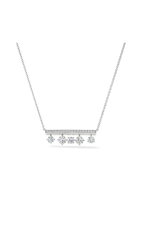 Hearts on Fire Barre Floating Diamond Pavé Pendant Necklace UU2839 : 1.25 : 16 : 18KW : GH/VS
