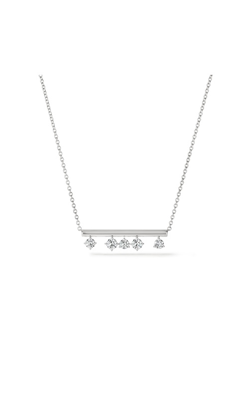 Hearts on Fire Barre Floating Diamond Pendant Necklace UU2838 : 0.45 : 18 : 18KR : GH/VS