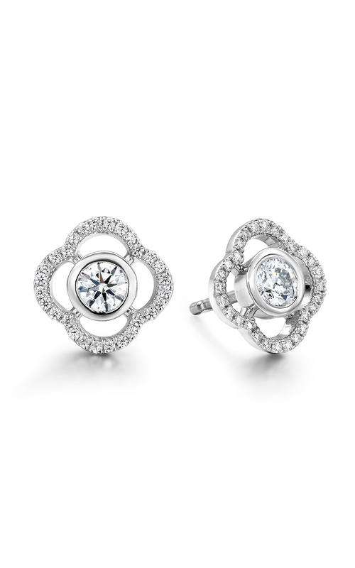 Hearts on Fire Signature Petal Bezel Earrings HFESIGPBE00568W-C