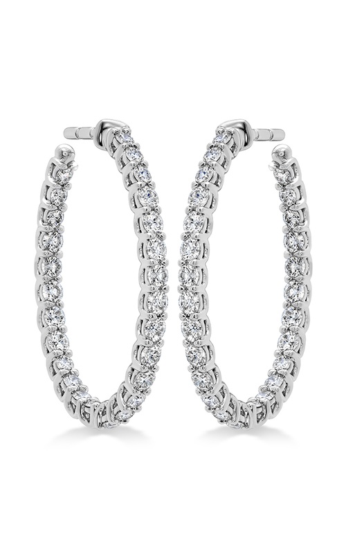 Hearts on Fire Signature Oval Hoop Earrings HOOPSIGO01368W