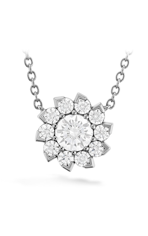Hearts on Fire Aerial Sol Halo Necklace HFNARSOL01358W