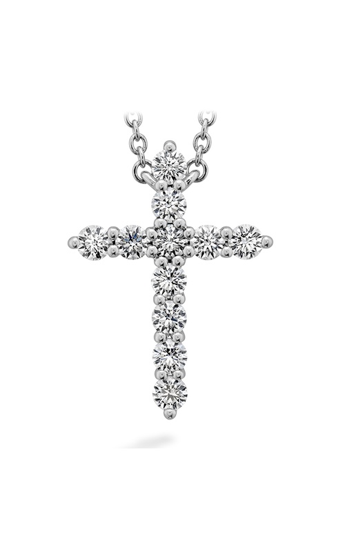 Hearts on Fire Signature Cross Pendant Necklace HFPSIGCR00508W