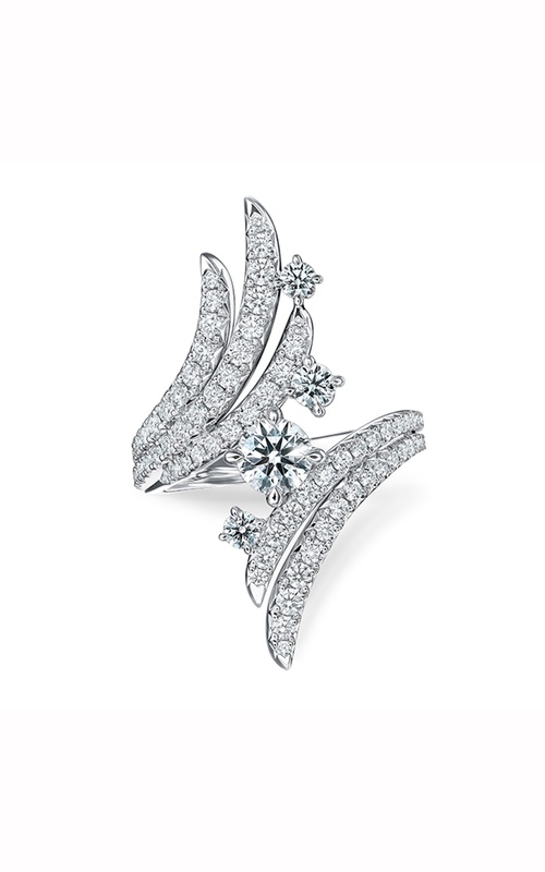 Hearts on Fire Vela Bypass Cocktail Ring UU2785 : 1.75 : 8.00 : 18KY : GH/VS