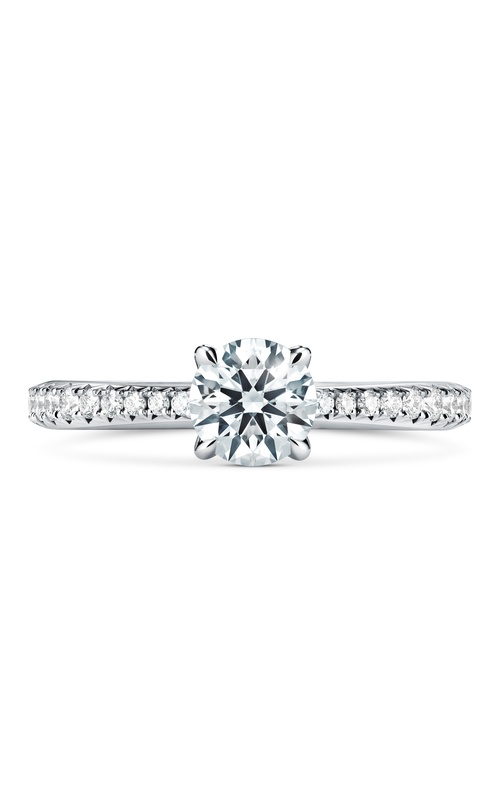 Vela Solitaire Ring with Diamond Band