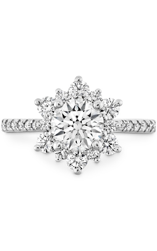 Delight Lady Di Halo Engagement Ring with Diamond Band