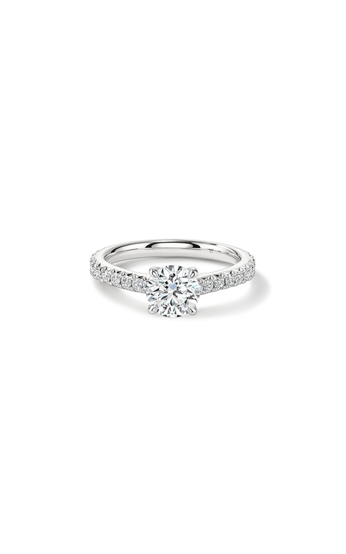 VELA Cathedral Solitaire Ring with Diamond Band