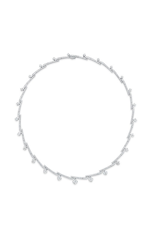 Hearts On Fire Vela Crossover Pavé Necklace UU2649 : 8.00 : 18 : 18KW : GH/VS"