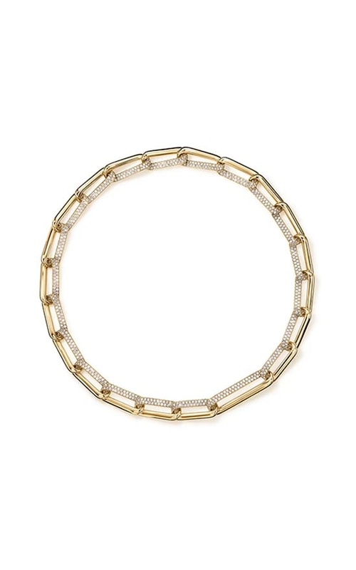 Hearts on Fire INSIDE/OUT Elongated Diamond Link Necklace UU2659 : 8.90 : 17.25 : 18KR : GH/VS