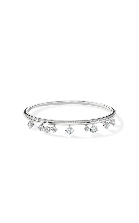 Hearts on Fire Barre Floating Diamond Pavé Bangle UU2792 : 2.50 : 5244 : 18KW : GH/VS