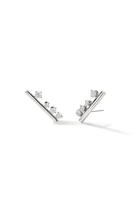 Hearts on Fire Barre Floating Diamond Large Climber Earrings UU2879 : 1.95 :  : 18KW : GH/VS