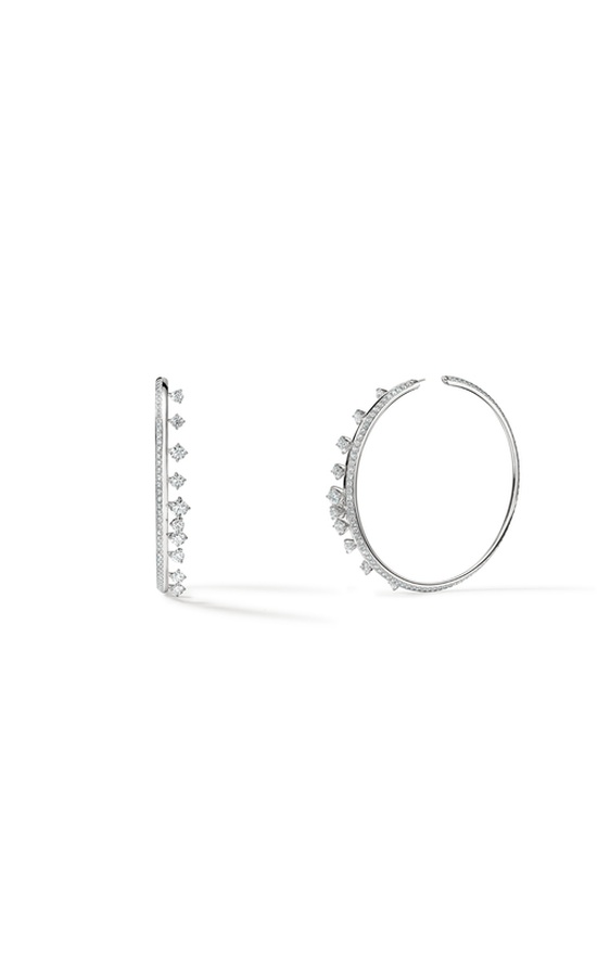 Hearts on Fire Barre Floating Diamond Large Hoops UU2907 : 6.50 :  : 18KW : GH/VS