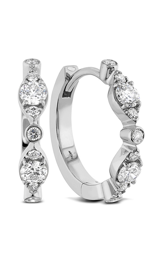 Hearts on Fire Bezel Regal Huggie HFEBREGH00358W