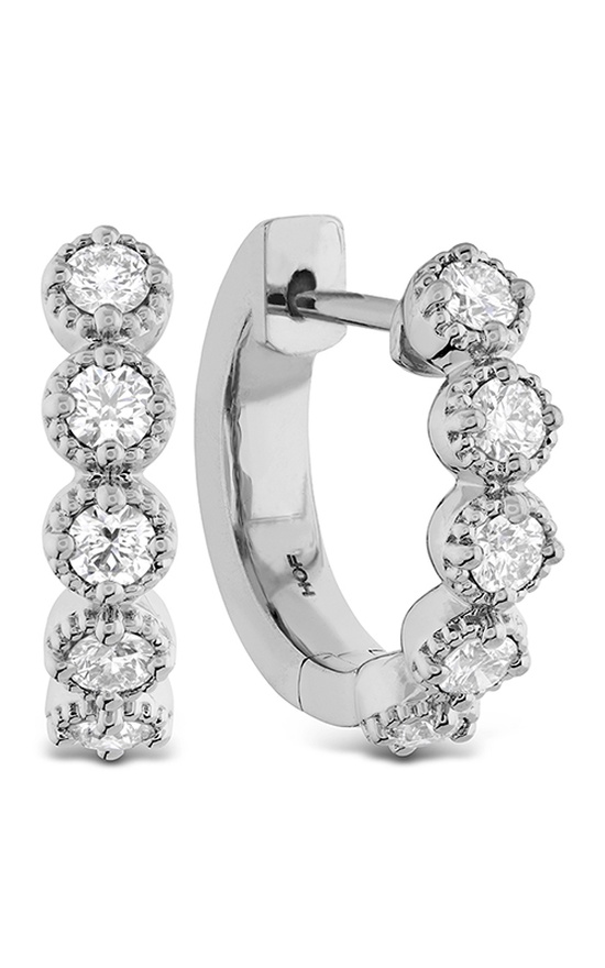 Hearts on Fire Diamond Bar Huggies Earrings HFEDBH00348W