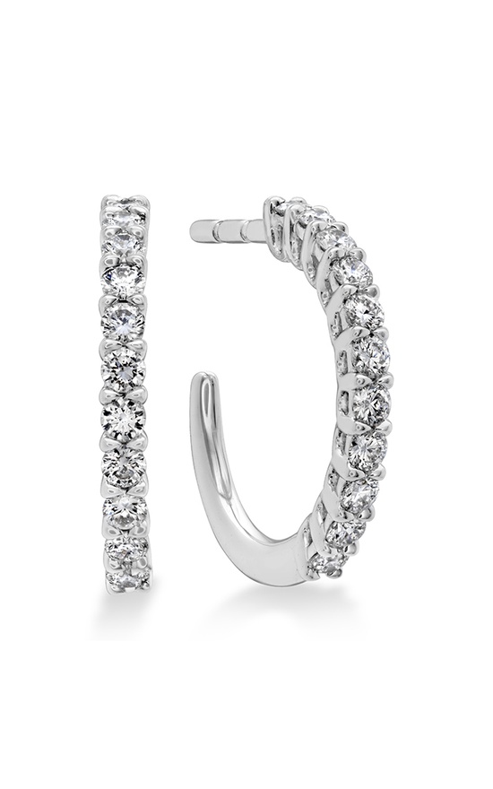 Hearts on Fire Signature Round Hoop Earrings HOOPSIGR00168W