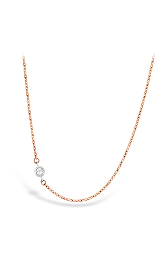 Hearts on Fire Signature Off-Set Single Bezel Necklace HFN1BEZ0028W