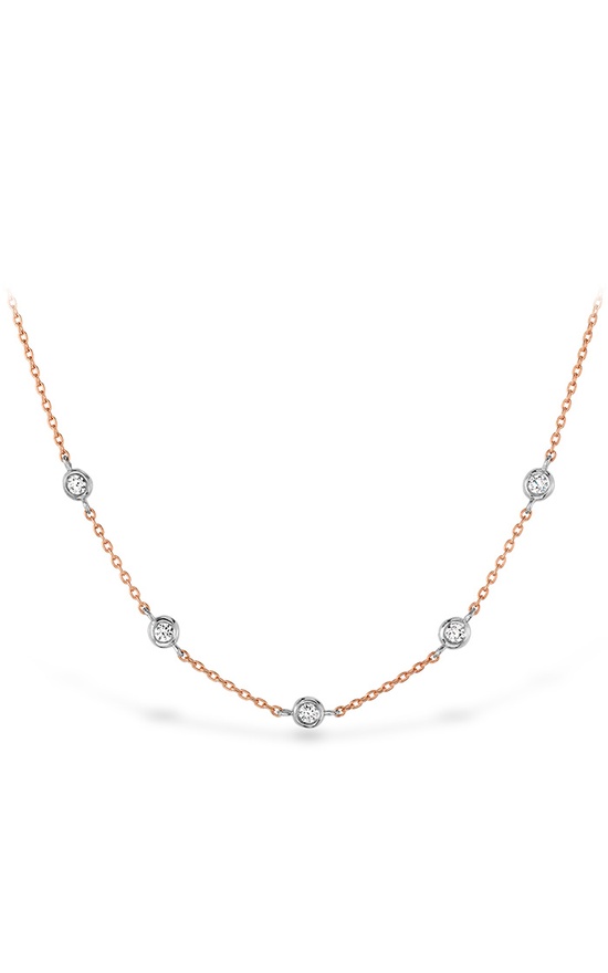 Hearts on Fire Signature Off-Set Five Bezel Necklace HFN5BEZ0088RP