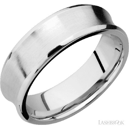 Lashbrook Wedding Band Wedding Band, Lashbrook, and 14K White Gold 14KW7CB-P