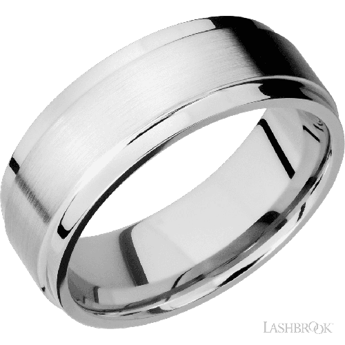 Lashbrook Wedding Band Wedding Band, Lashbrook, and 14K White Gold 14KW8FGEW-P