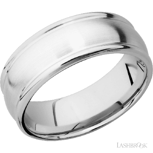 Lashbrook Wedding Band Wedding Band, Lashbrook, and 14K White Gold 14KW8RED-P