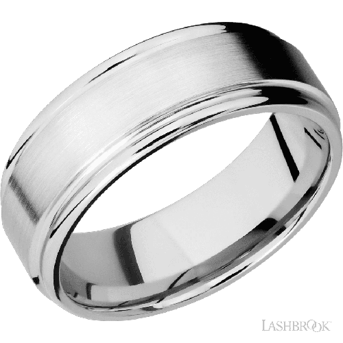 Lashbrook Wedding Band Wedding Band, Lashbrook, and 14K White Gold 14KW8REF-P