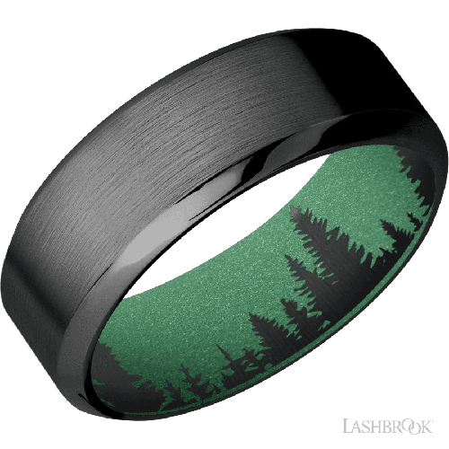 Lashbrook Wedding Band Wedding Band, Lashbrook, and Zirconium Z8HB