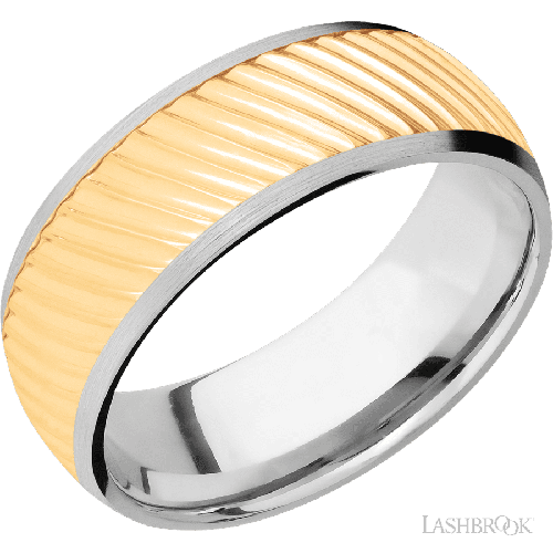 Lashbrook Wedding Band  14KW8D16/14KYRIPPLE