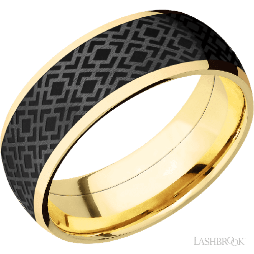 Lashbrook  Wedding Band 14KYPF8D16/ZIRCONIUM/LCVTRELLIS2/A