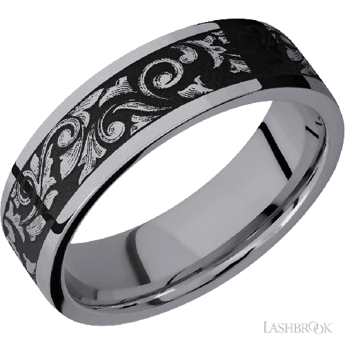 Lashbrook Wedding Band Wedding Band, Lashbrook, and Tantalum TA7F/LCVWESTERNSCROLL/A