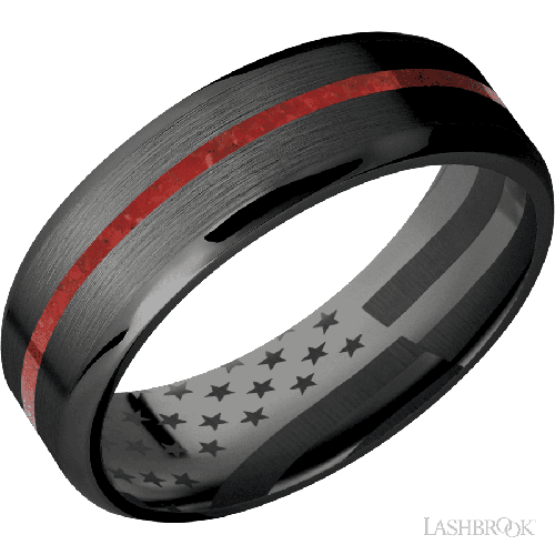 Lashbrook Wedding Band, Lashbrook, and Zirconium Wedding Band Z7B11(NS)/MOSAIC