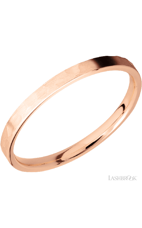 Lashbrook Wedding Band, Lashbrook, and 14K Rose Gold Wedding Band 14KR2FR-L
