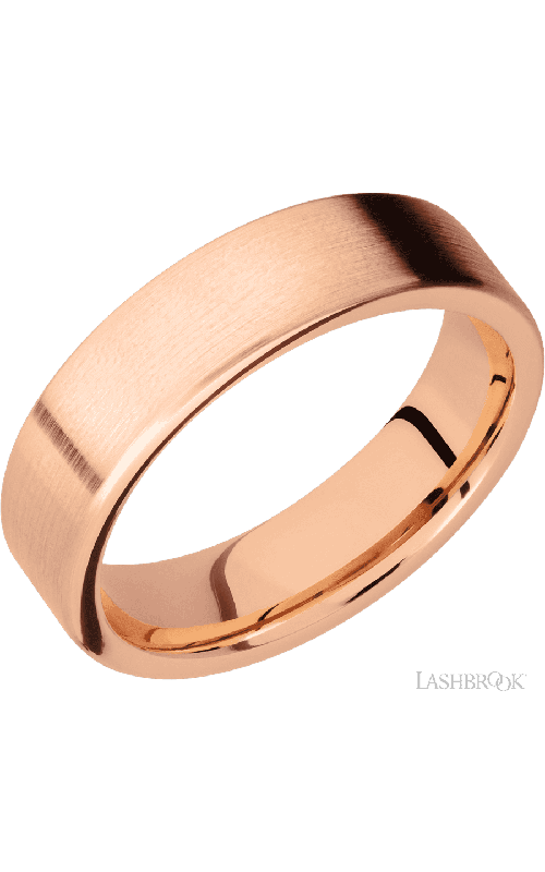 Lashbrook Wedding Band, Lashbrook, and 14K Rose Gold Wedding Band 14KR6FR-P