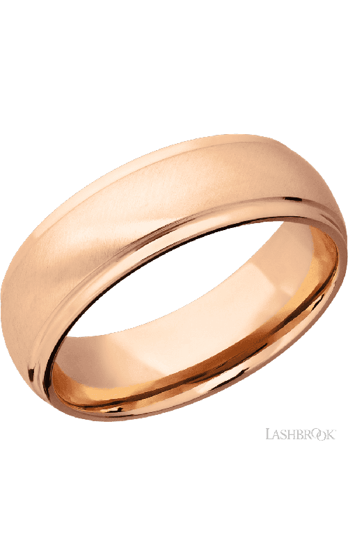 Lashbrook Wedding Band, Lashbrook, and 14K Rose Gold Wedding Band 14KR7DGE-P