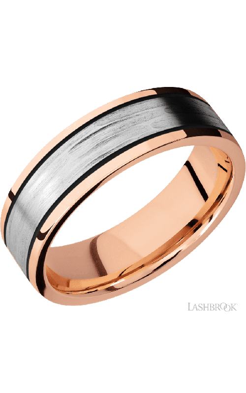 Lashbrook Wedding Band, Lashbrook, and 14K Rose Gold Wedding Band 14KR7F14/14KW/MGA