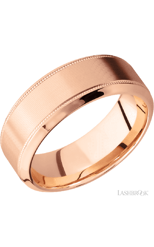 Lashbrook Wedding Band, Lashbrook, and 14K Rose Gold Wedding Band 14KR8HB2UMIL-P