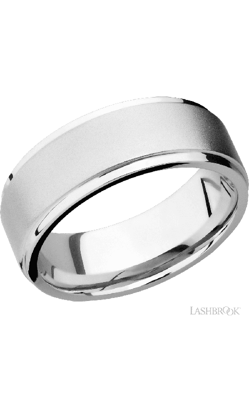 Lashbrook Wedding Band, Lashbrook, and 14K White Gold Wedding Band 14KW8FGE-P